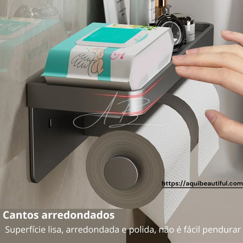 Suporte de papel higienico Podendo colorcar acessorio em cima